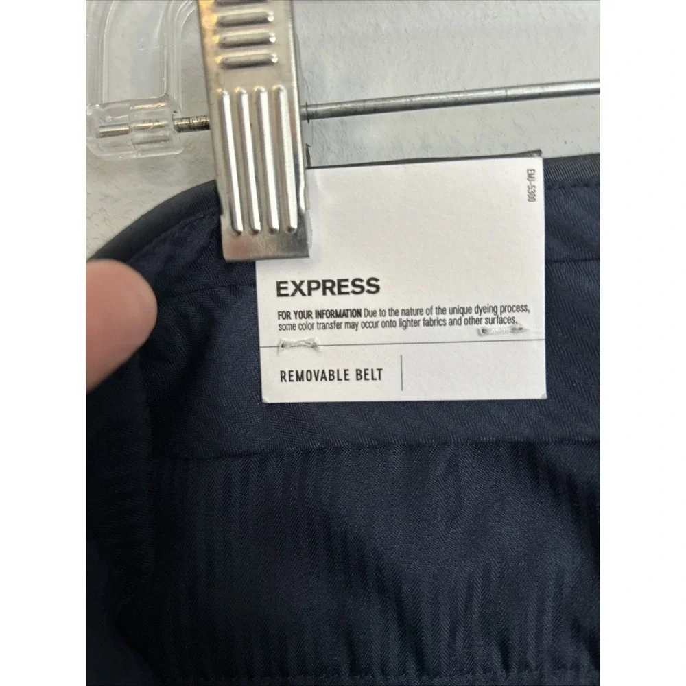 Express‎ Mens Gray Slim Fit 4 Way Hyper Stretch Dress Pants 38x32 NWT